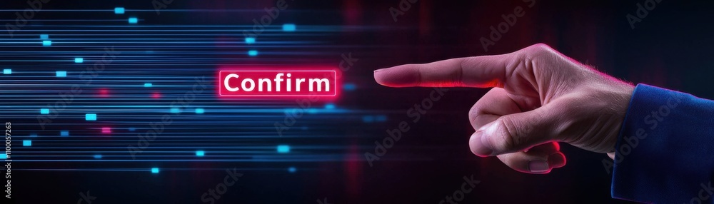 Poster a hand points toward a glowing 