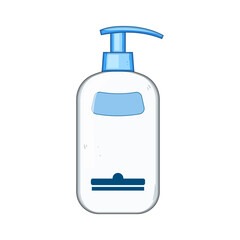 Fototapeta premium hypoallergenic lotion baby cartoon. fragrance free, dermatologist pediatrician, protection soft hypoallergenic lotion baby sign. isolated symbol vector illustration