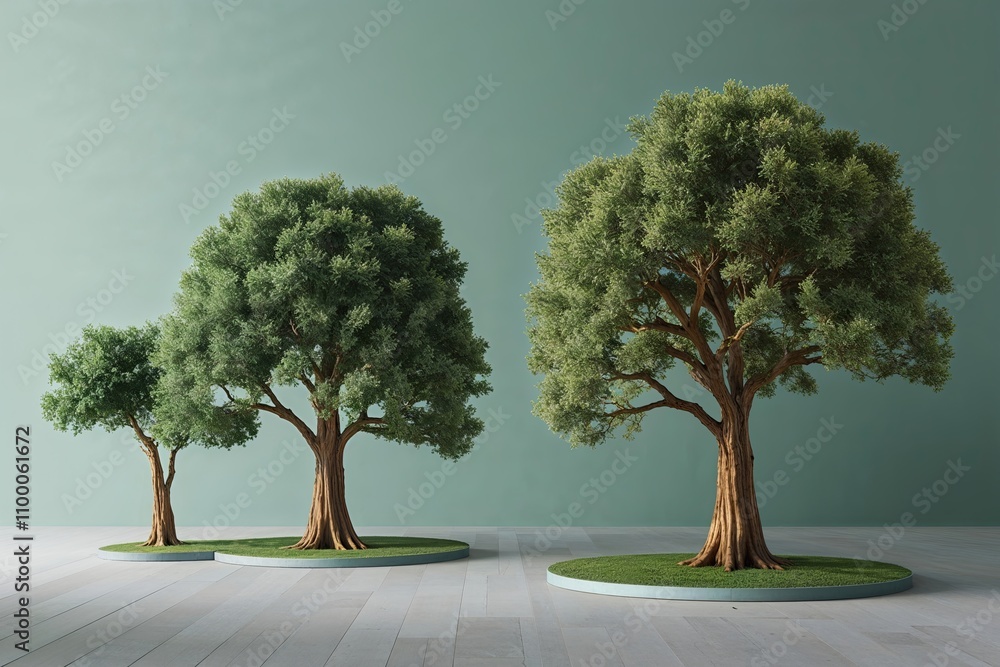 Poster three dimensional tree models for creative design and architectural presentations