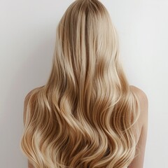Fototapeta premium Blonde hair on white background