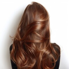 Naklejka premium Female hair on white background