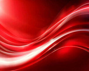 Abstract red and white wave background.  Dynamic, flowing lines create a vibrant, energetic design, perfect for website banners, presentations, or digital art.