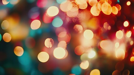 Festive Bokeh Texture Background - Vibrant Lights in Red, Orange, and Blue Tones with Soft Glow for Holiday Design, Creative Projects, and Artistic Backdrops