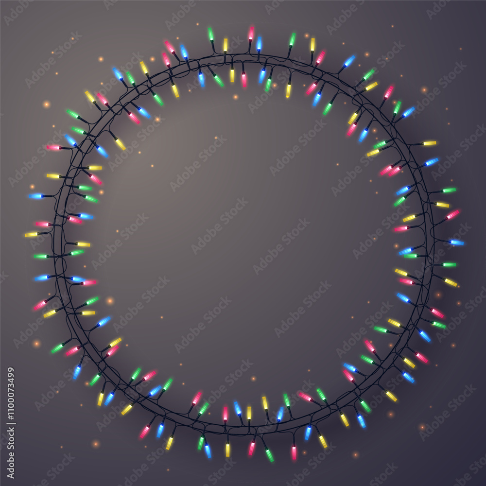 Canvas Prints light garland ring vector image