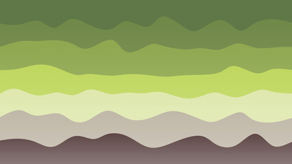 Green and brown coloured  wave patterned background with a flowing design