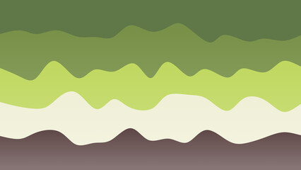 Green and brown coloured  wave patterned background with a flowing design