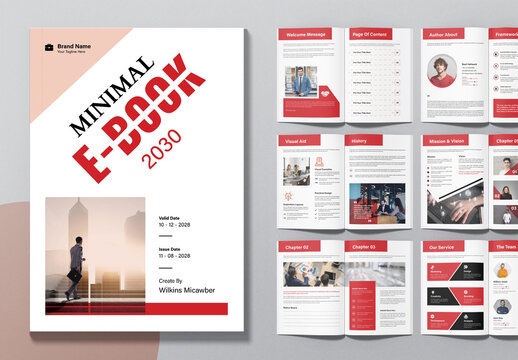 E Book Template Layout
