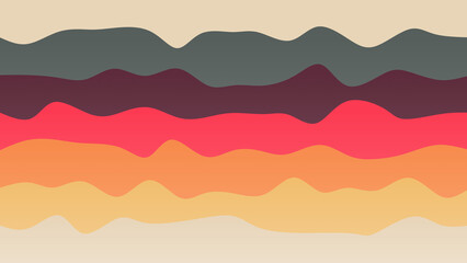 Black red and yellow coloured wave patterned background with a flowing design