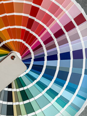 close up palette catalog of paper samples for design