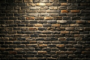 Fototapeta premium Sleek black brick wall background for urban exploration photography. Perfect texture for creative projects, minimalist designs, and stylish settings to enhance visual appeal.