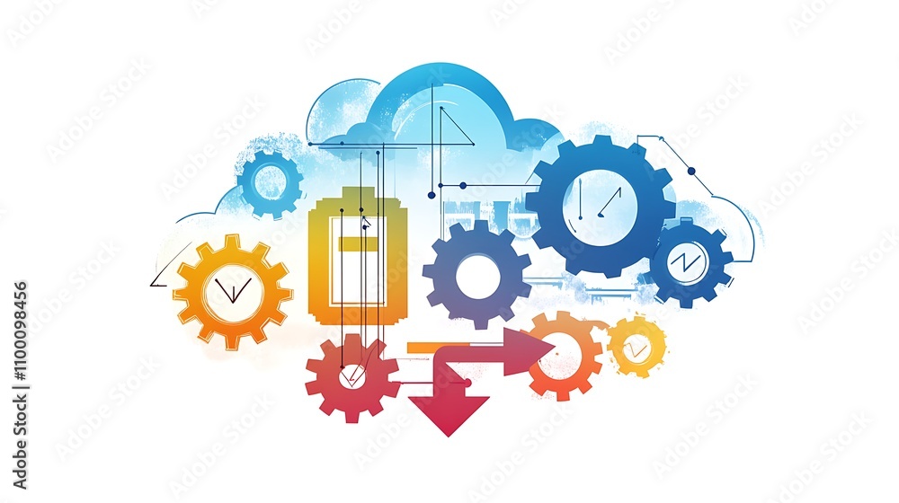 Poster cloud computing system gears energy efficiency process