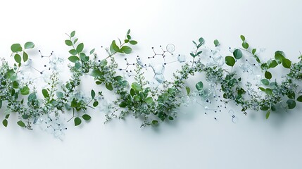 Obraz premium Nature-inspired greenery decoration for modern interiors