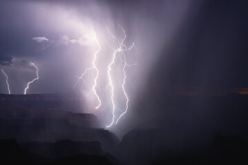 Lightning storm over the Grand Canyon