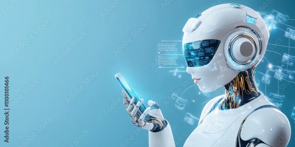 Poster chatbot interaction assistance digital space technology futuristic environment close-up ai support c