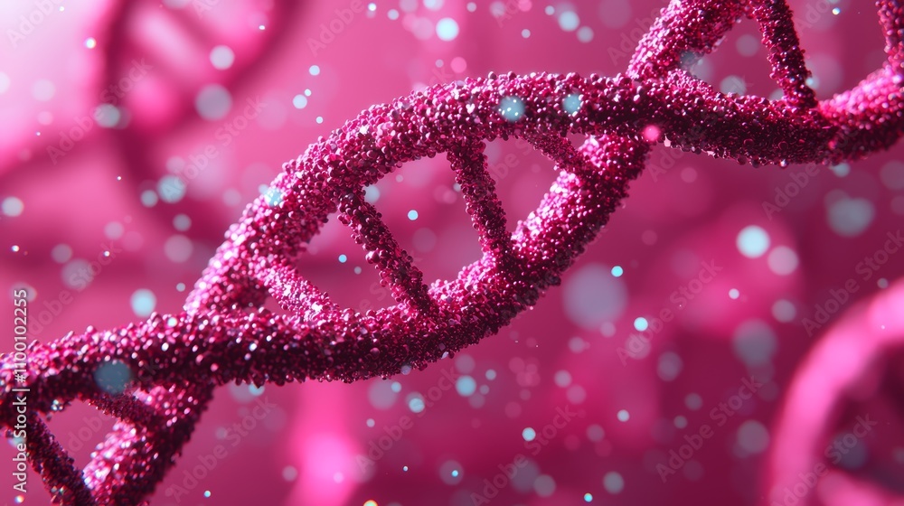 Poster abstract dna double helix in floating high design