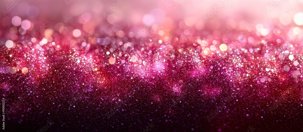 Poster A shimmering gradient of pink and purple glitter with sparkling bokeh effects.