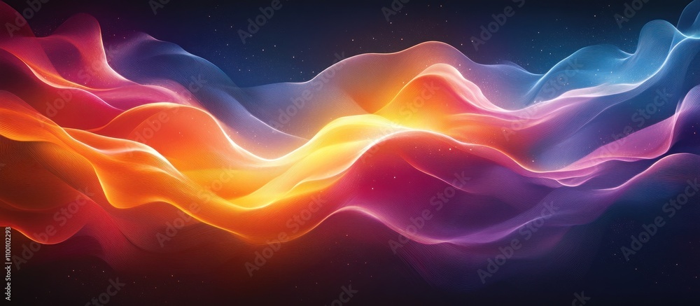 Aufkleber a vibrant abstract wave of colors, creating a dynamic and fluid visual effect.