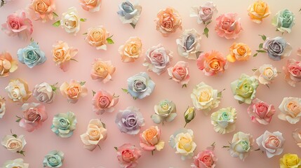Fototapeta premium rose collage background or wallpaper