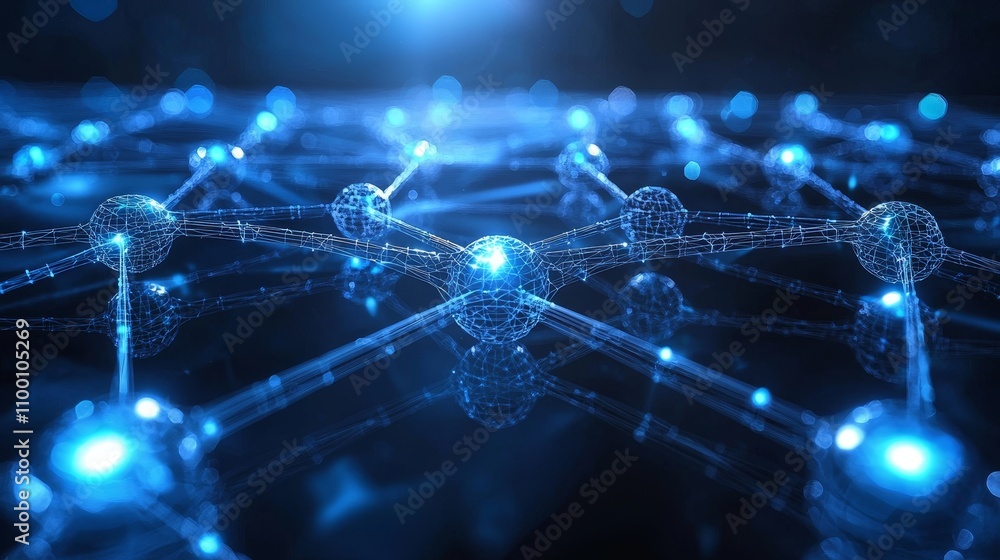 Poster intricate ai network formation visualization