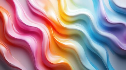 Obraz premium A vibrant wave of colorful, flowing patterns creating a dynamic visual effect.