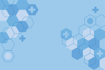 Abstract honeycomb medical wallpaper template design