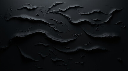 Fototapeta premium An abstract composition with varying shades of black, featuring bold, contrasting strokes and soft gradients that create a sense of mystery and fluidity against a dark, infinite backdrop.