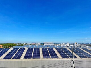 Rooftop Solar Panels on Industrial Building