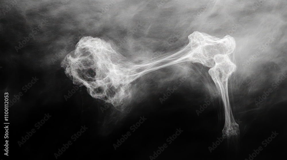 Aufkleber x-ray image of a skeletal structure showcasing a bone.