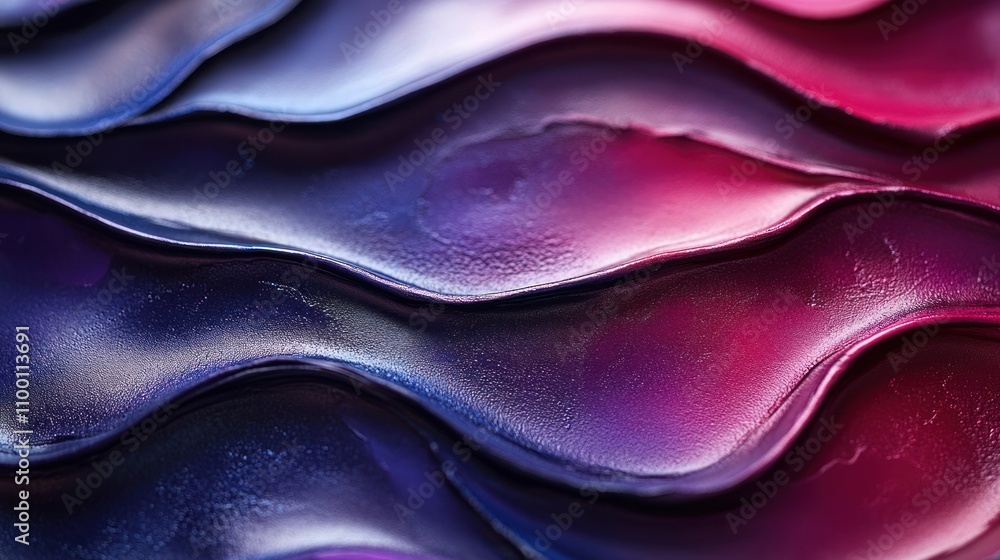 Poster abstract waves of color create a fluid, textured pattern with a vibrant gradient.
