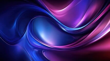 Fototapeta premium Abstract swirling purple and blue light waves.
