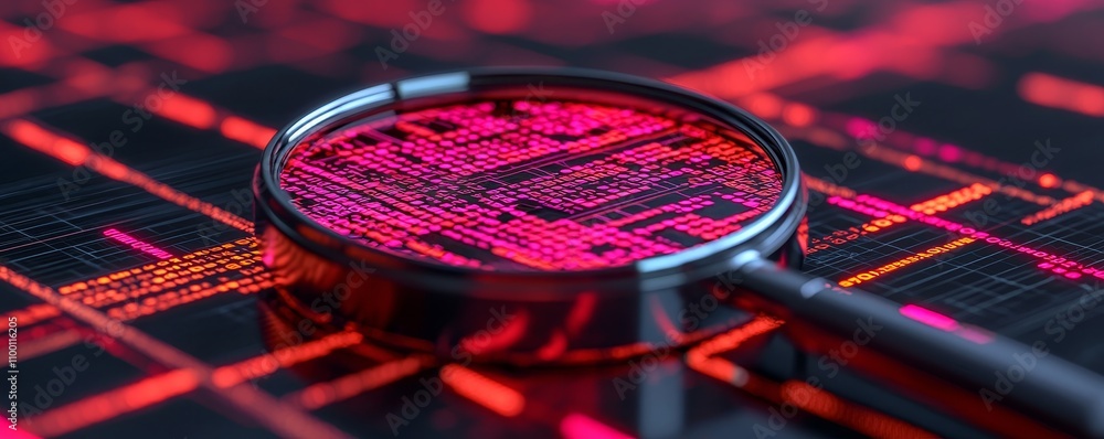 Poster exploring ai data with a magnifying glass