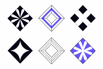 Abstract Brutalist Geometric Shape Collection in Bold Minimalist Style

