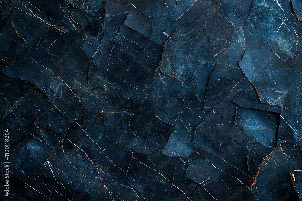 Poster abstract dark blue stone texture with intricate patterns and layers, perfect for backgrounds or desi