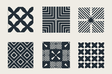Fototapeta premium Abstract Brutalist Geometric Shape Collection in Bold Minimalist Style