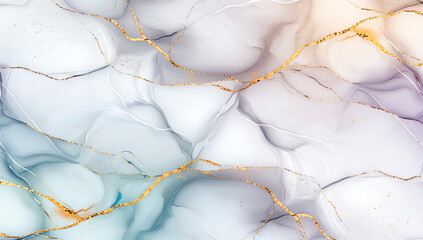 Elegant marble texture art with gold veins. Abstract background featuring soft pastel colors, perfect for modern design and decoration.