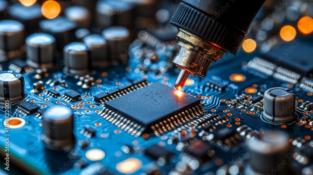 Poster automated pcb production with robotics technology