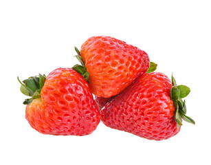 Heap strawberries on transparent png