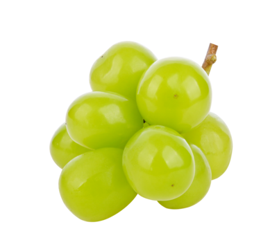 Shine Muscat grapes on transparent png