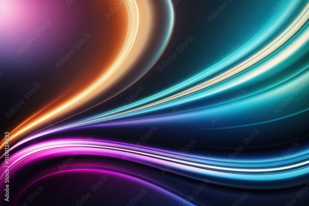 Poster enchanting captivating fluid lightscape background with brilliant colors and smooth flow