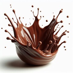 liquid chocolate splash isolated on white or transparent png
