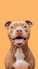 Obraz premium Proud pit bull portrait studio setting animal photography