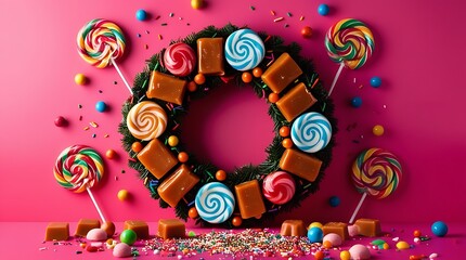 Obraz premium Candy cane sugar candy 