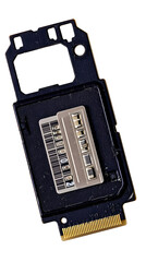 Close-up shot of a Compact Secure Digital Storage Card on a White Background