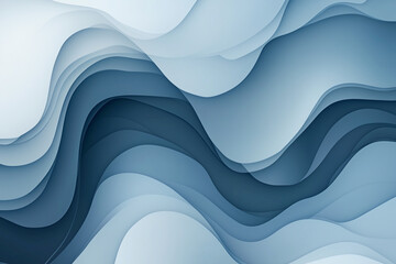Obraz premium Fluid waves of blue abstract art digital design home decor modern
