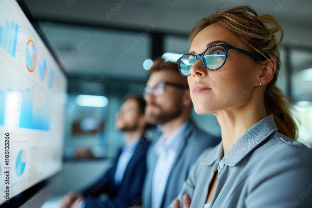 Poster business meeting insights office environment professional analysis urban setting close-up view data-