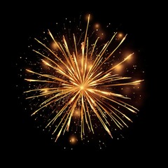 Colorful fireworks on black background