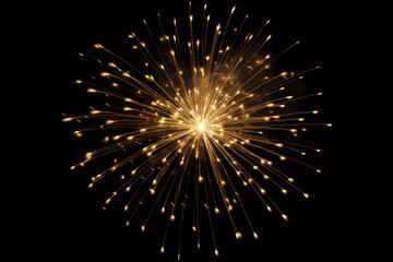 Obraz premium Colorful fireworks on black background