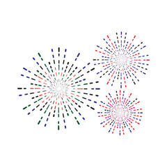 Obraz premium Firework illustration template vector design