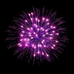 Colorful fireworks on black background