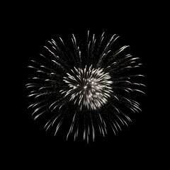Obraz premium Colorful fireworks on black background